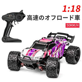 お買い物マラソン【P5倍】ラジコンカー RCカー ラジコン 電動オフロード 1:18 高速車 ロールカー 四輪駆動 50km/h バギー 2.4GHZ ロッククローラー オフロードリモコンカー 生活防水 ラジコン オフロード 子ども 子供 車 乗り物 おもちゃ 贈り物