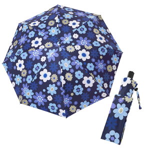 カサノヴァ 晴雨兼用折りたたみ傘 (マーガレットピースブルー)