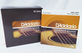 D'Addario ダダリオ アコースティックギター弦 フォスファーブロンズ Extra Light .010-.047 EJ15