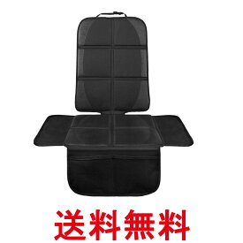 チャイルドシート 保護マット 羽根つき isofix対応 極厚クッション 収納ポケット付き 滑り止め加工 折りたためる ブラック (管理S) 送料無料 【SK02783】