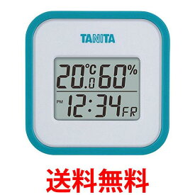 タニタ 温湿度計 TT-558 BL 温度 湿度 デジタル 壁掛け 時計付き 卓上 マグネット ブルー 送料無料 【SK11520】