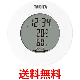 タニタ TT-585 WH ホワイト 温湿度計 温度 湿度 デジタル 時計付き 卓上 マグネット 送料無料 【SK12248】