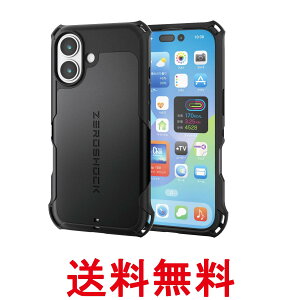 �G���R�� PM-A25AZEROBK iPhone 17 �P�[�X �J�o�[ �ϏՌ� �Ռ��z�� ZEROSHOCK �t�B�����t�� �n�C�u���b�h �u���b�N ELECOM �������� �ySK12413�z