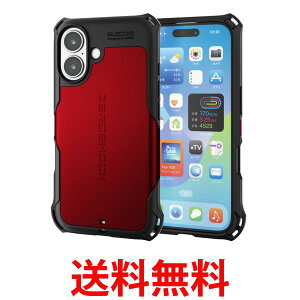 �G���R�� PM-A24AZERORD iPhone 16 �P�[�X ZEROSHOCK 6.1�C���` ���b�h ELECOM �������� �ySK14140�z