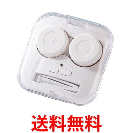 コンタクト洗浄機 超音波コンタクト洗浄機 USB充電式 電動 振動 回転式 小型 汚れ除去 レンズクリーナー ホワイト (管理S) 送料無料 【SK16872】