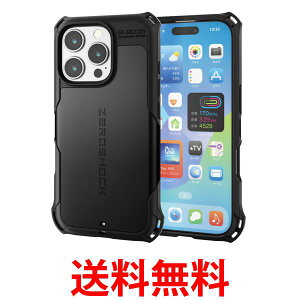 GR PM-A24CZEROBK iPhone 16 Pro P[X ZEROSHOCK Ռz ubN ELECOM  ySK17089z
