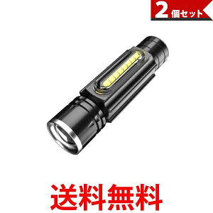 2個セット ワークライト ハンドライト LED 懐中電灯 USB充電 充電式 強力 小型 マグネット 磁石 夜釣り 登山 防水 防災 アウトドア (管理S) 【SK30128】