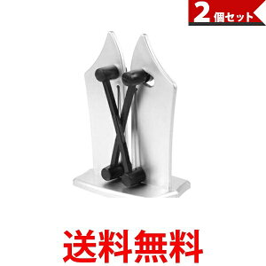 2個セット 包丁研ぎ器 シャープナー 切れ味復活 三徳包丁 パン切り包丁 ナイフ 素早く簡単 粗研ぎ 細研ぎ 仕上げ (管理S) 【SK30603】
