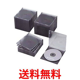 エレコム DVD CDケース プラケース スリム 1枚収納 50枚パック クリアブラック CCD-JSCS50CBK 送料無料 【SG73550】
