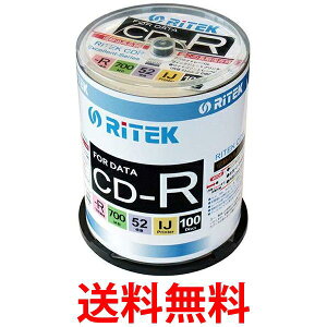 RiTEK CD-R700WPX100CK C f[^p CD-R 700MB L^ v^u 52{ 100  ySG98118z