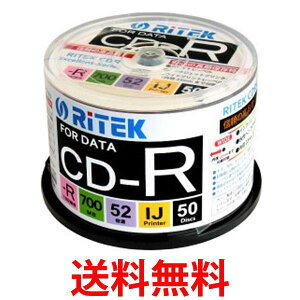 RITEK CD-R700EXWP.50RT C CD-R 50枚 スピンドルケース入り 送料無料 【SG98119】