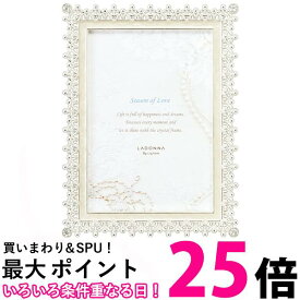 ラドンナ MJ83-L-WH ホワイト L判 フォトフレーム ブライダル 上品 おしゃれ 卓上 写真立て LADONNA 送料無料 【SK00735】