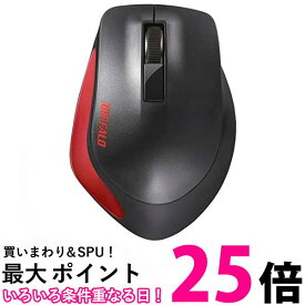 バッファロー BSMBW300MRD ワイヤレスマウス レッド Mサイズ 無線 BlueLED 3ボタン Premium Fit BUFFALO 送料無料 【SK00876】