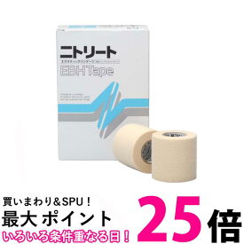 ニトリート EBH-50 EBHテープ エラスティックバンテージ 50mm×4.5m伸尺 6巻入 テーピング 伸縮 薄手 固定テープ 送料無料 【SK03324】