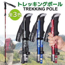 トレッキングポール 2本セット 折りたたみ ストック 軽量 伸縮 アウトドア ハイキング (管理S) 送料無料 【SK04336-Q】