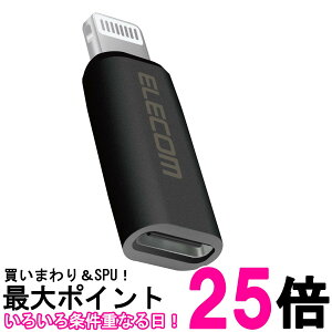 �G���R�� MPA-CFLMBK USB Type-C to Lightning �ϊ��A�_�v�^ 60W PD�Ή� �u���b�N ELECOM �������� �ySK05202�z