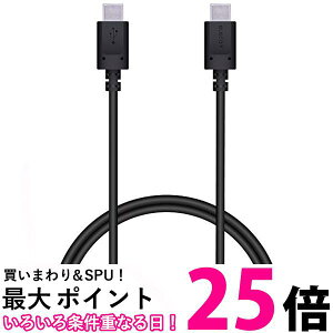 �G���R�� MPA-CC10PNBK �u���b�N USB Type-C �P�[�u�� ( USB PD�Ή� ) C to C �ő�3A�ō����[�d 1.0m �������� �ySK10121�z