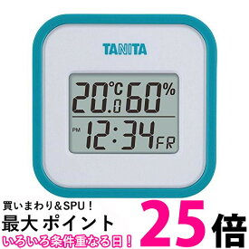 タニタ 温湿度計 TT-558 BL 温度 湿度 デジタル 壁掛け 時計付き 卓上 マグネット ブルー 送料無料 【SK11520】