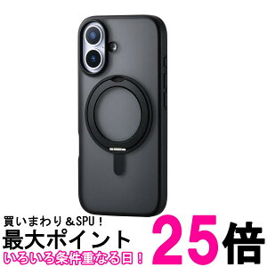 �G���R�� PM-A25AMAGSTBK �u���b�N iPhone 17 �P�[�X �J�o�[ �N���A �ϏՌ� �Ռ��z�� �}�O�l�b�g MAGKEEP ��]���X�^���h �������� �ySK11670�z