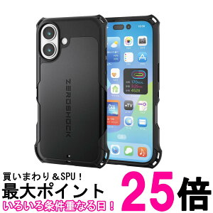 �G���R�� PM-A25AZEROBK iPhone 17 �P�[�X �J�o�[ �ϏՌ� �Ռ��z�� ZEROSHOCK �t�B�����t�� �n�C�u���b�h �u���b�N ELECOM �������� �ySK12413�z