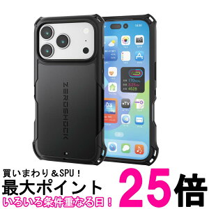 �G���R�� PM-A25CZEROBK iPhone 17 Pro �P�[�X �J�o�[ �Ռ��z�� ZEROSHOCK �n�C�u���b�h �X�g���b�v�z�[���t ELECOM �������� �ySK13145�z