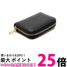 カードケース じゃばら 大容量 小銭入れ コンパクト ファスナー スキミング防止 ブラック (管理S) 送料無料 【SK19042】
