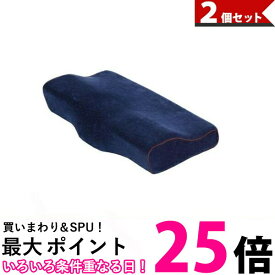 2個セット 枕 まくら 低反発枕 安眠枕 肩こり 首こり 首が痛い いびき おすすめ 横向き寝 ストレートネック 快眠枕 頸椎 低反発 ネイビー (管理S) 【SK20449】