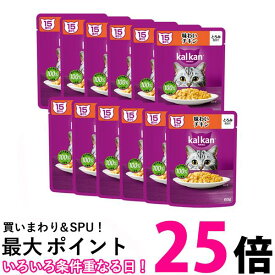 12個セット カルカン パウチ 15歳から 味わいチキン 60g ペットフード 猫 キャットフード ウェット 送料無料 【SK25498】