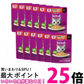 12個セット カルカン パウチ 18歳から お魚・お肉ミックス まぐろ・かつお・ささみ入り 60g キャットフード ペットフード 猫 送料無料 【SK25505】