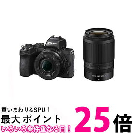 Nikon ミラーレス一眼カメラ Z50 ダブルズームキット NIKKOR Z DX 16-50mm+NIKKOR Z DX 50-250mm付属 Z50WZ ブラック 送料無料 【SG61244】