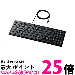 エレコム キーボード 有線 Works With Chromebook認証取得 パンタグラフ式 USB Type-Cコネクタ 抗菌 ブラック TK-CB01UPKBK 送料無料 【SG62698】