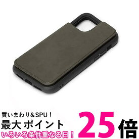 PGA Premium Style iPhone 12 mini用 タフバックフリップケース ブラック PG-20FPU03BK 送料無料 【SG65829】