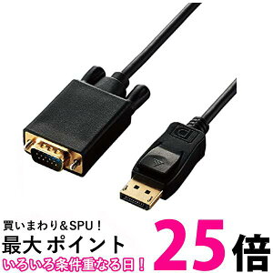 GR ϊP[u DisplayPort VGA 1.0m ubN CAC-DPVGA10BK  ySG76460z