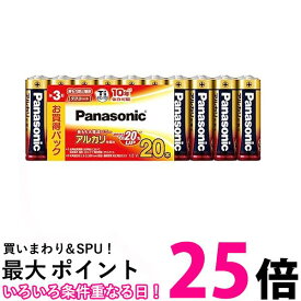 パナソニック アルカリ乾電池 単3形20本パック LR6XJ 20SW 送料無料 【SG77325】