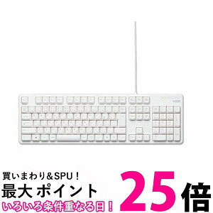 エレコム 有線キーボード メンブレン式 フルサイズ ホワイト TK-FCM104WH 送料無料 【SG79122】