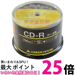 O[nEX CD-R f[^p e 700MB zCg[x 50  Xsh GH-CDRDA50  ySG79713z
