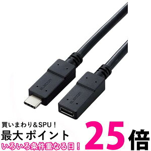 �G���R�� USB3-ECC10BK �u���b�N 1m �P�[�u�� ���� Type C Type C USB Power Delivery�Ή� �������� �ySG83426�z