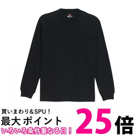 ヘインズ H5186-2 メンズ ブラック XL(2枚組) ビーフィー ロングスリーブ Tシャツ ロンT 長袖 2枚組 BEEFY-T 綿100% 送料無料 【SG87603】