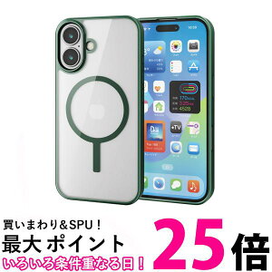 �G���R�� iPhone 16 �P�[�X �N���A �n�C�u���b�h �� �Ή� �f�B�[�v�O���[�� PM-A24AMAG03GN �������� �ySG89324�z