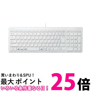 ELECOM �L�������^�R���p�N�g�L�[�{�[�h TK-FCP097WH �ySS4953103345065�z