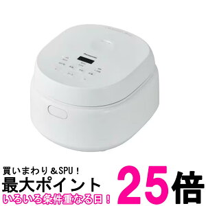 パナソニック 炊飯器 5.5合 黒角厚釜 コンパクトデザイン ホワイト SR-A110D-W【SS4549980971635】