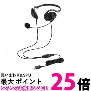 �G���R�� HS-NB06UBK �w�b�h�Z�b�g �܂肽���ݎ� �l�b�N�o���h USB �L�� �u���b�N ELECOM �ySB03822�z