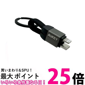 �I�[�L�[ CB-CL16-BK �P�[�u�� Circlet Series USB-C to Lightning �u���b�N �}���[�d 10cm AUKEY �ySB05128�z