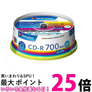 o[xC^ SR80FP25V1 CD-R f[^p 700MB 48{ zCgv^u 25pbN Verbatim ySB10794z