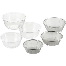 ギフト レンジ対応ボウル＆ザル6点セット 4003070 【STS228281157】