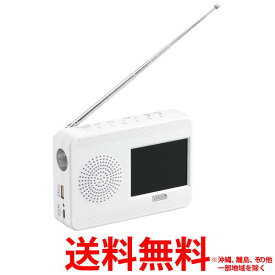 YAZAWA 3.2インチ手回し充電ワンセグテレビTV07WH(1台)【SS4966307005079】
