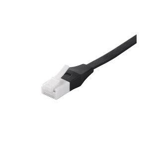 iBUFFALO �c���̐܂�Ȃ�LAN�P�[�u�� UTP Cat6a �X�g���[�g �t���b�g�^�C�v 3m �u���b�N BSLS6AFU30BK �ySB01827�z
