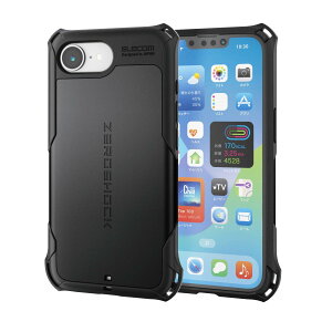 �G���R�� PM-A25SZEROBK �u���b�N iPhone 16e �P�[�X �Ռ��z�� �t�B�����t�� �ϏՌ� �Ռ��z�� ZEROSHOCK �X�g���b�v�z�[���t�� �ySB04199�z