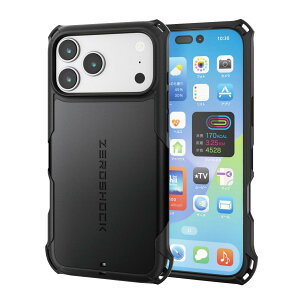 �G���R�� PM-A25DZEROMGBK iPhone 17 Pro Max �P�[�X ZEROSHOCK MAGKEEP �ϏՌ� �Ռ��z�� �t�B�����t�� �u���b�N ELECOM �ySB05037�z