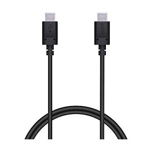 �G���R�� MPA-CC10PNBK �u���b�N USB Type-C �P�[�u�� ( USB PD�Ή� ) C to C �ő�3A�ō����[�d 1.0m �ySB10121�z